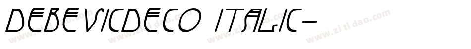 DebevicDeco Italic字体转换
